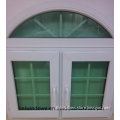 White Color Exterior Tempered Glass Arched Design PVC Window